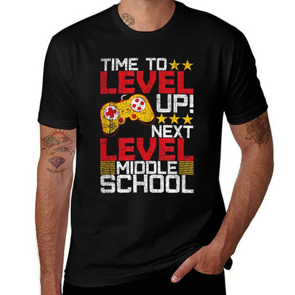 Time To Level Up Middle School Video Gamer Graduation  Affordable Price T-Shirt