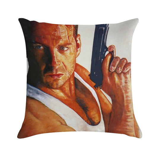 Die Hard Soft Hidden Zipper Throw Pillow
