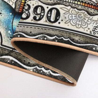 Ouija Board Cute Traditional Tattoo Flash  Versatile Bath Mat