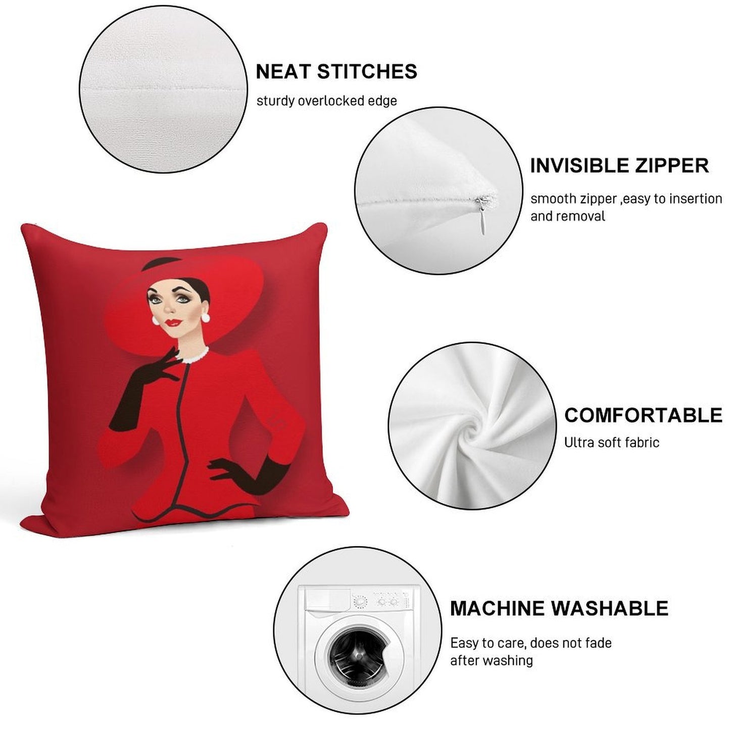 Alexis Soft Skin-Friendly Throw Pillow