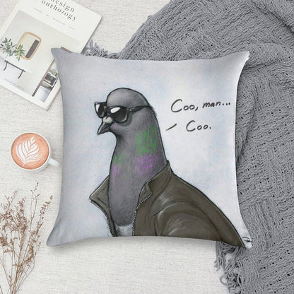 Coo' Man, Coo' Pigeon Soft Washable Throw Pillow