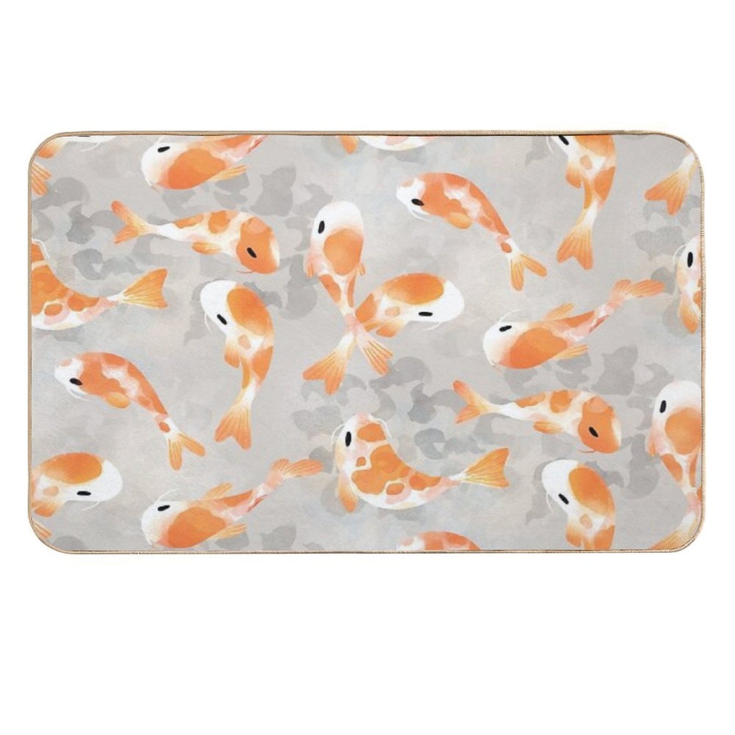 Japanese Koi Fish  Fade-Resistant Bath Mat