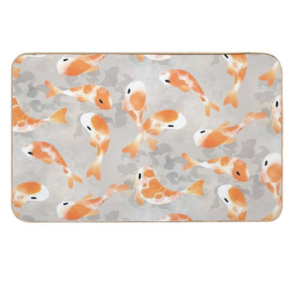 Japanese Koi Fish  Fade-Resistant Bath Mat