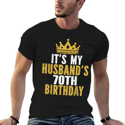 It's My Husband's 70th Birthday 70 Years Old Couple  Lightweight T-Shirt