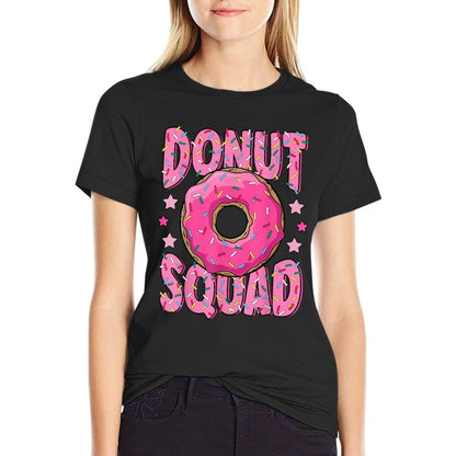 Pink Donut Squad Sprinkles Donut Lover Matching Donut Party Comfortable T-Shirt