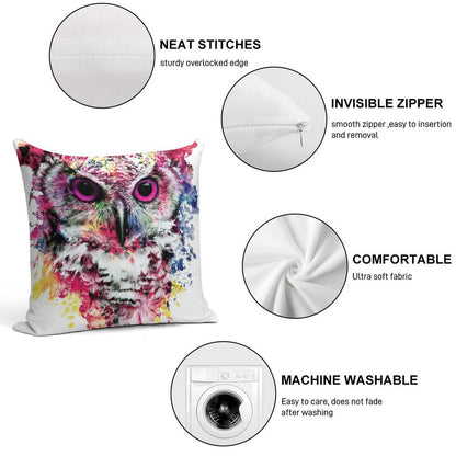 Owl Soft Decorative Cover Throw Pillow