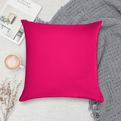 Super Bright Fluorescent Pink Neon Soft Washable Throw Pillow