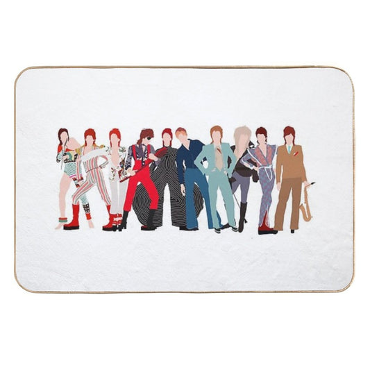 David Bowie Outfits  Fade-Resistant Bath Mat