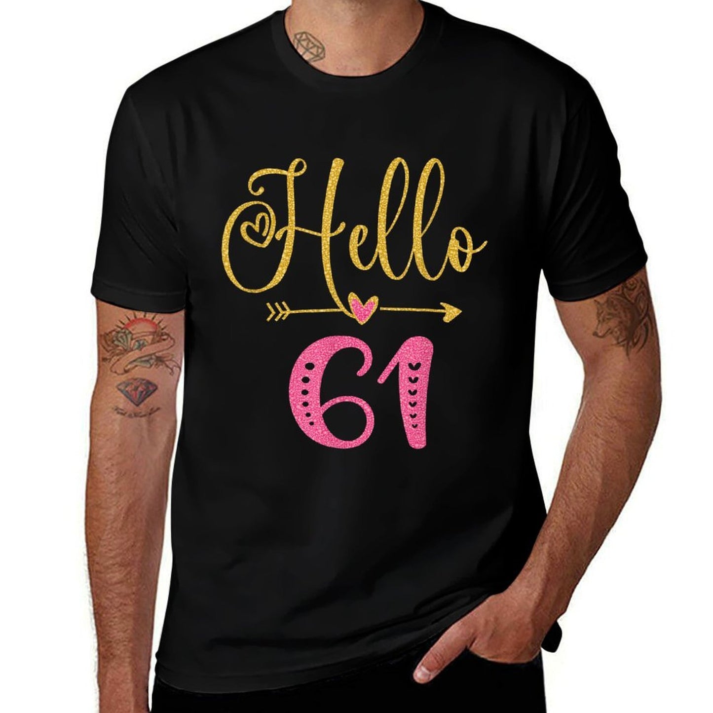 Hello 61 Years Old Women's 61st Birthday  Polyester Blend T-Shirt