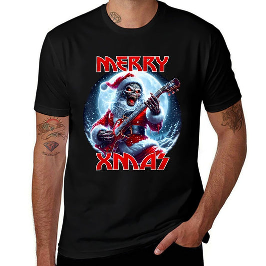 Merry Christmas Heavy Metal Band Death Metal Vintage Santa  Vintage-inspired T-Shirt