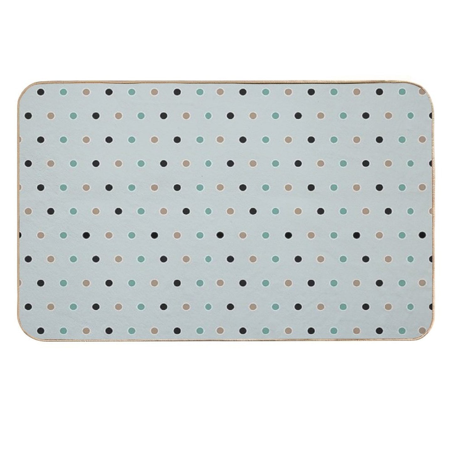 Dots Green-beige-black  Odorless Bath Mat