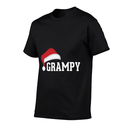 Grampy - Santa Hat Grandparent Christmas Holiday Grandpa  Rolled Sleeves T-Shirt