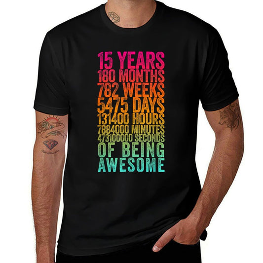 Funny 15th Birthday Old Meter Funny 15 Year Old Gifts  Slim-fit Cut T-Shirt