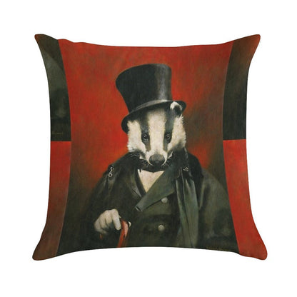 Victorian Mr Badger Soft Reinforced Edging Throw Pillow