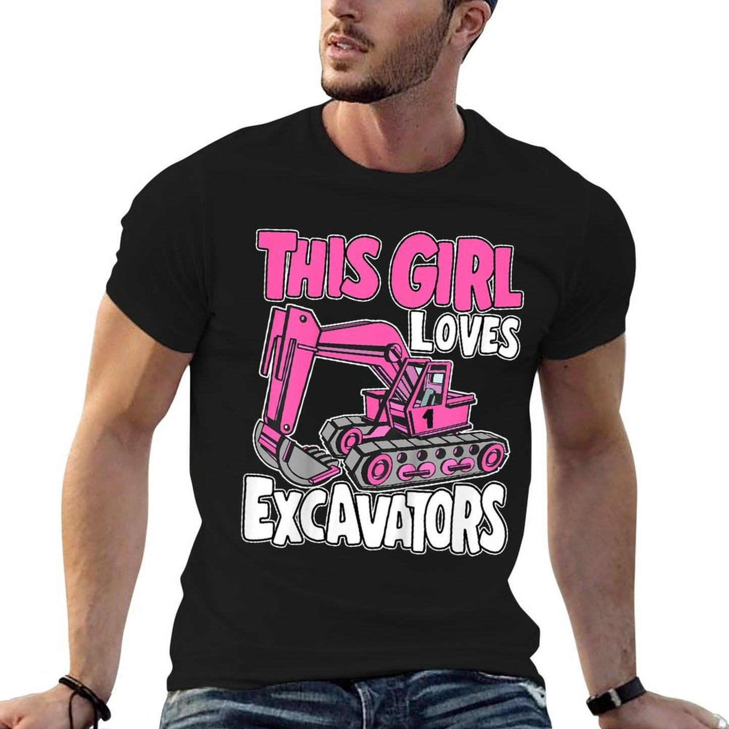 Toddler Construction Digger Kids This Girl Loves Excavators  Quick-drying T-Shirt