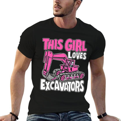 Toddler Construction Digger Kids This Girl Loves Excavators  Quick-drying T-Shirt