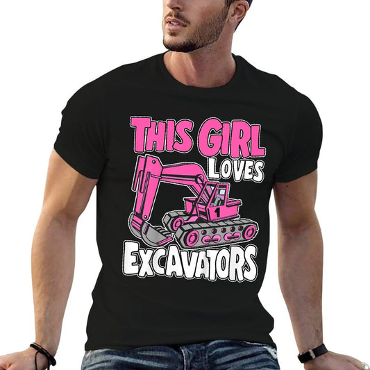 Toddler Construction Digger Kids This Girl Loves Excavators  Quick-drying T-Shirt