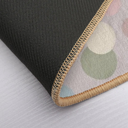 Retro Chic Polka Dots Neutral Colors Pattern  Odorless Bath Mat