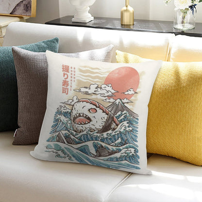 Sharkiri Sushi Soft Short Plush Fabric Throw Pillow