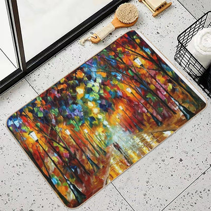 Leonid Afremov Farewell To Anger  Easy Maintenance Bath Mat