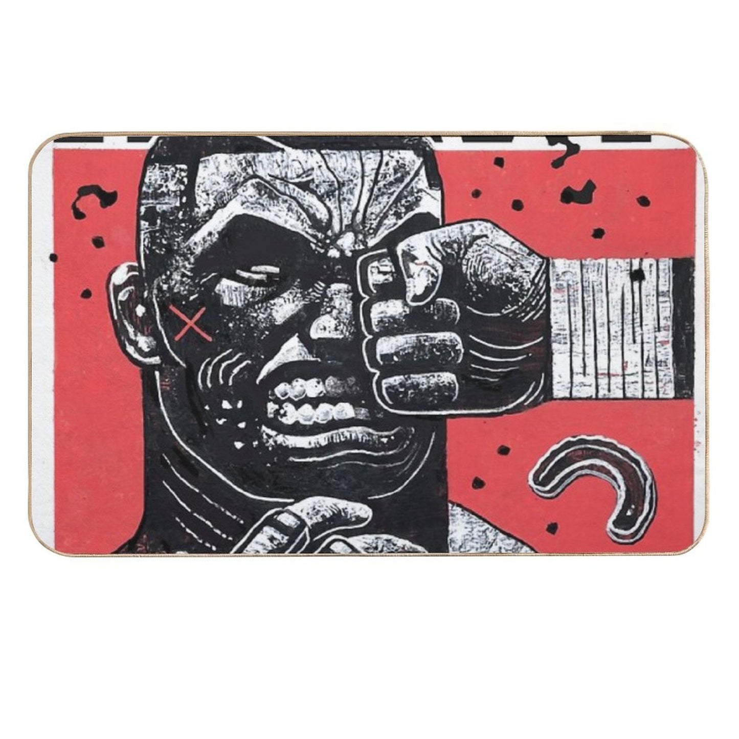 Heavy Hands Graphic by Gian Galang  Long-Lasting Bath Mat