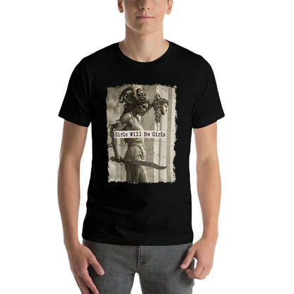 Girl Will Be Girlss Medusa Feminist Women Odor-resistant T-Shirt