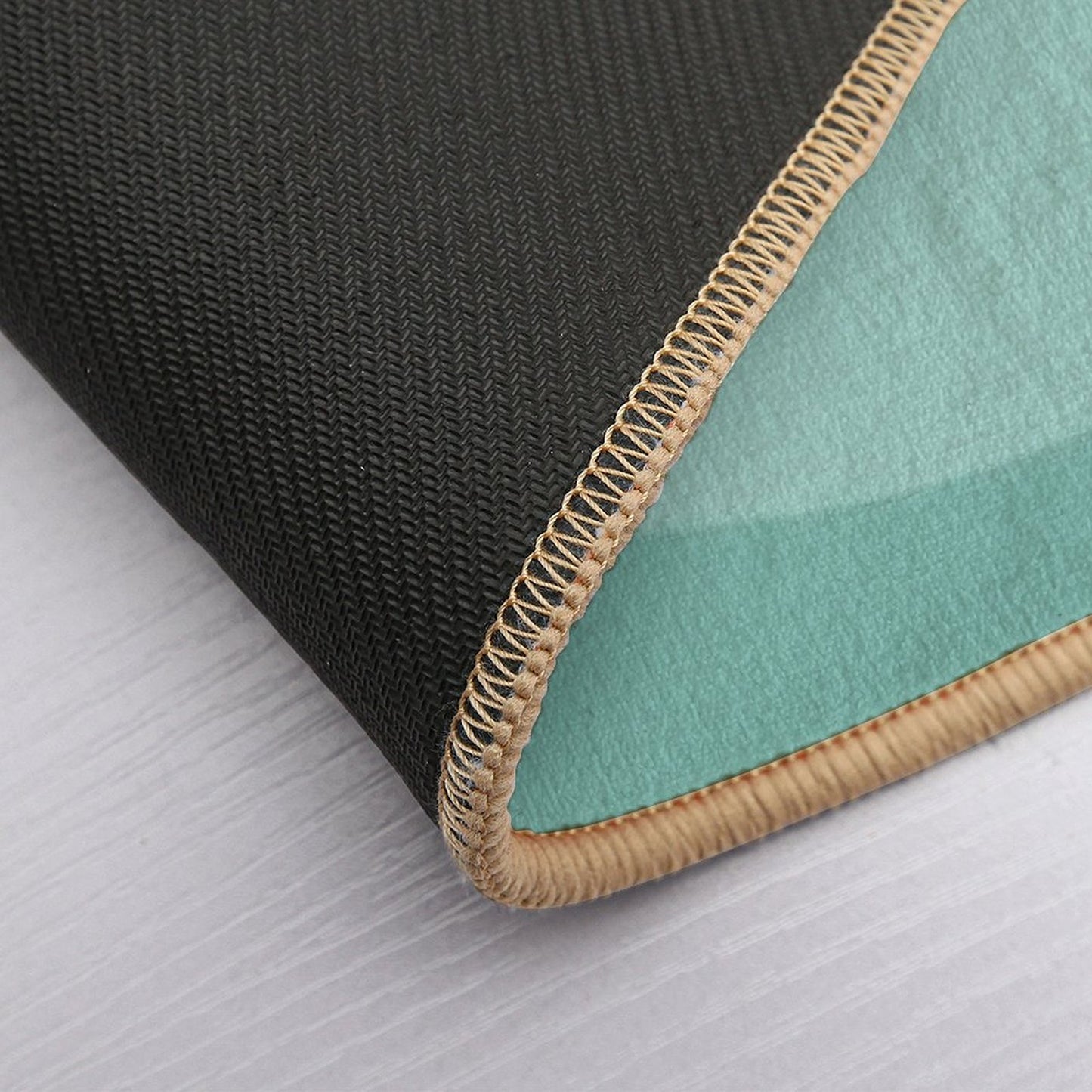 Aesthetic Soft Teal Mountains  Long-Lasting Bath Mat