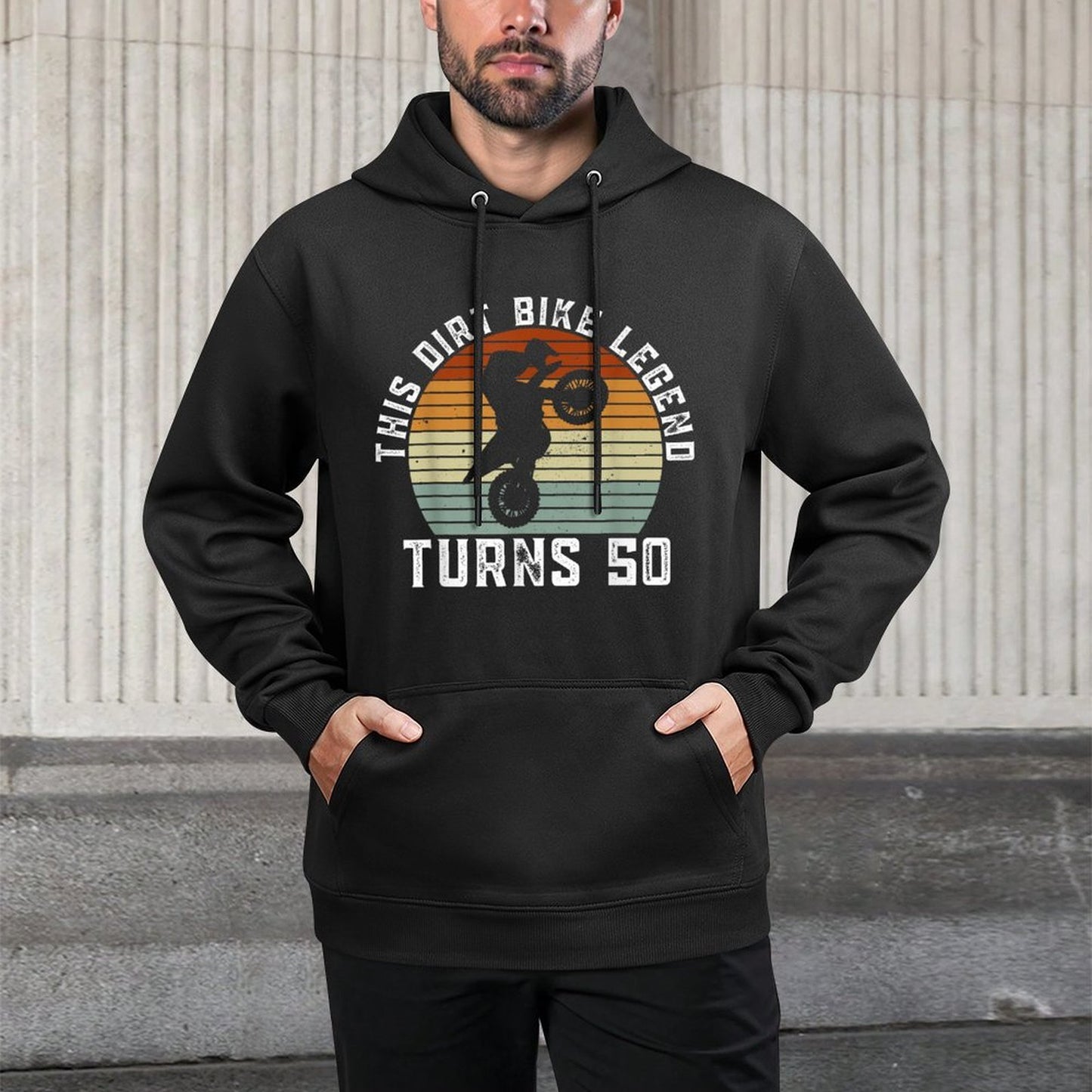 This Dirt Bike Legend Turns 50 - Motocross 50th Birthday Shape Retention Hoodie