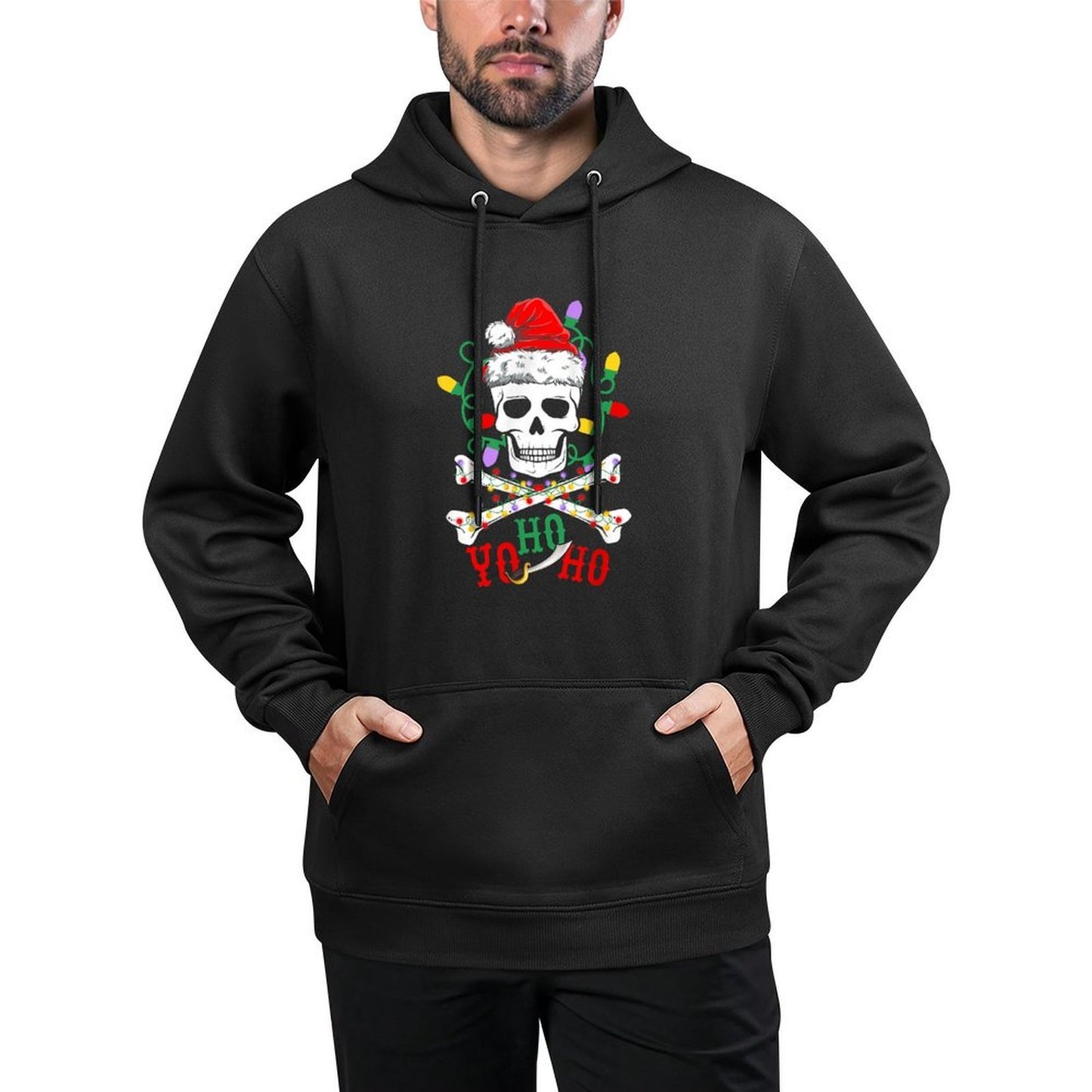 Yo S Ho Pirate Boat Cruise Xmas Skull Crossbones Christmas Colorfast Hoodie