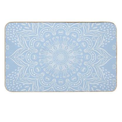 Baby Blue Mandala Pattern  Long-Lasting Bath Mat