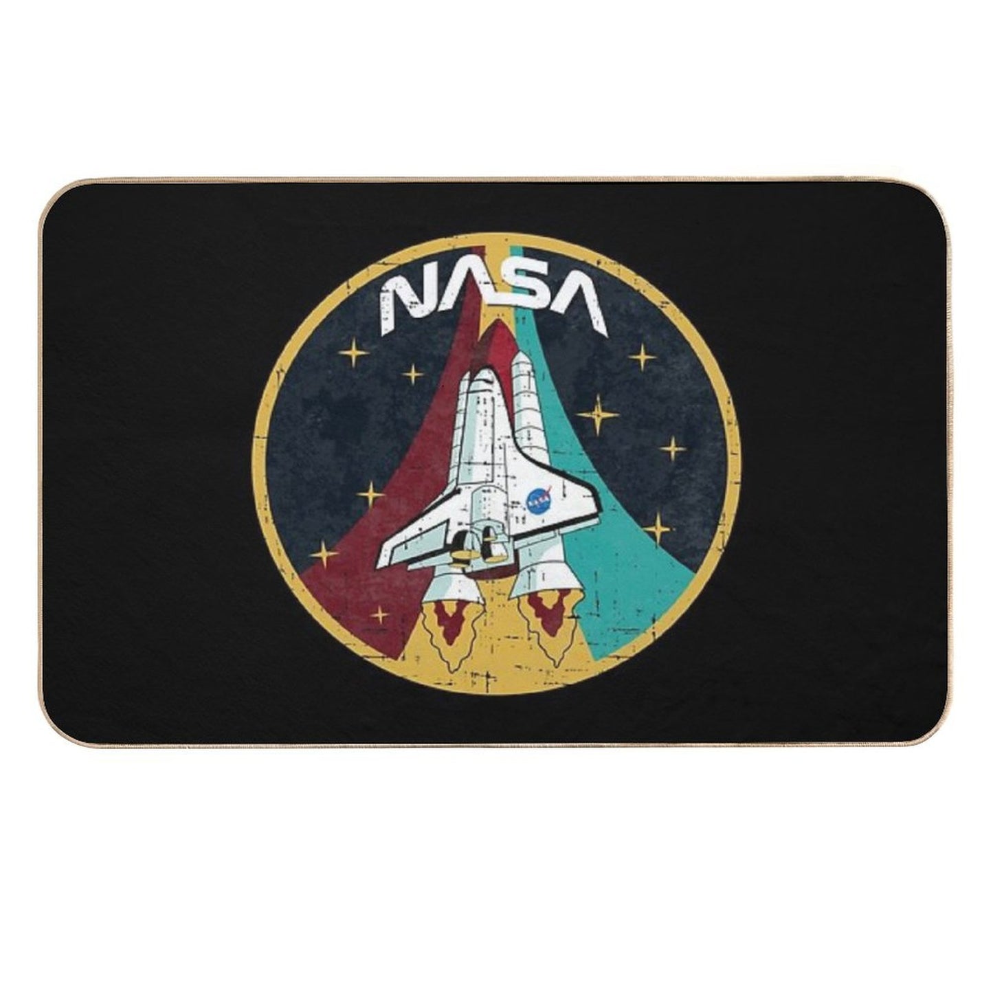 Nasa Emblem - Vintage Texture  High-Traffic Bath Mat