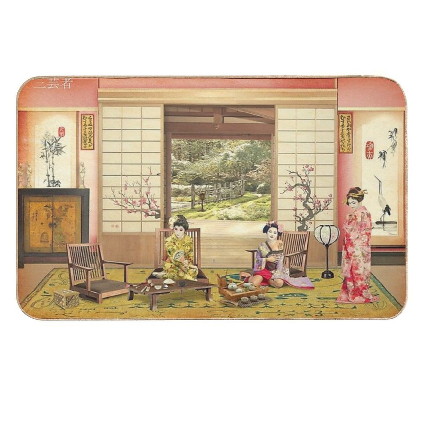 Three Geishas  Versatile Bath Mat