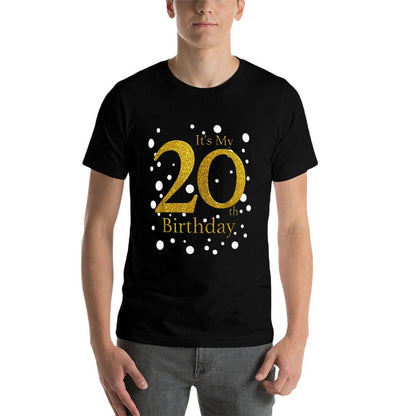Its My 20th Birthday Happy Funny 20 Year Old Birthday  Heathered Texture T-Shirt