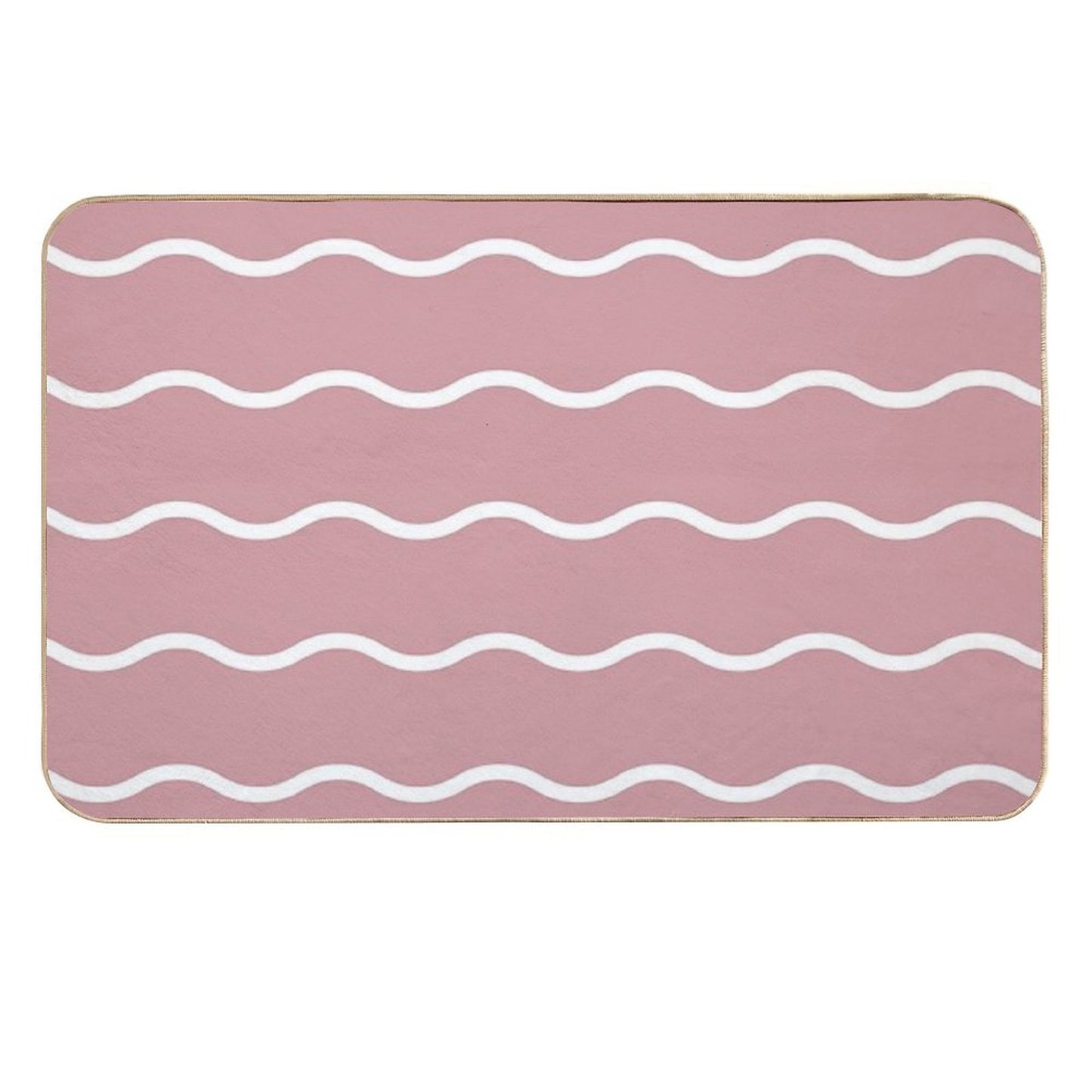 Wavy Lines  Easy Maintenance Bath Mat