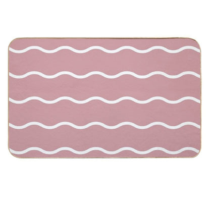 Wavy Lines  Easy Maintenance Bath Mat