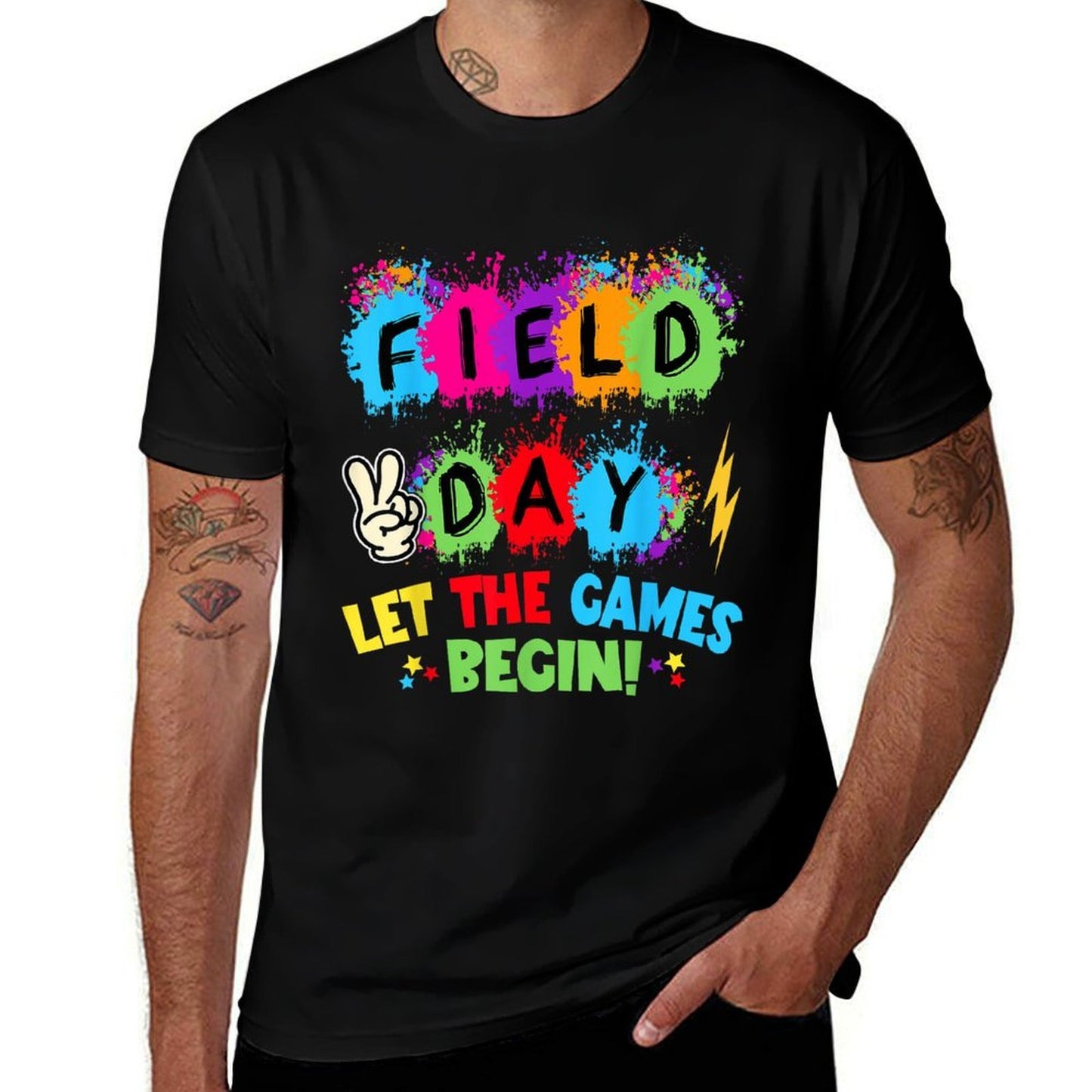 Let The Games Begin Field Day School Teachers Boys Girls Comfortable T-Shirt