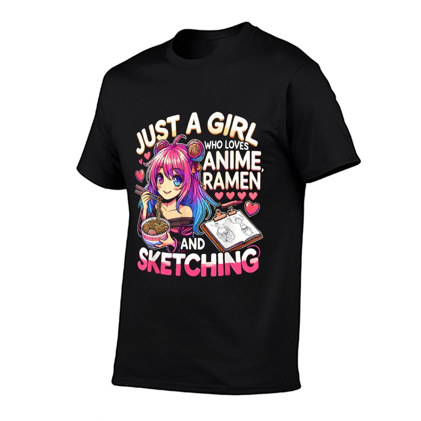 Just A Girl Who Loves Anime Ramen And Sketching, Japan Anime  Relaxed-fit T-Shirt