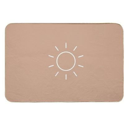 Boho Minimalist Sun  Long-Lasting Bath Mat