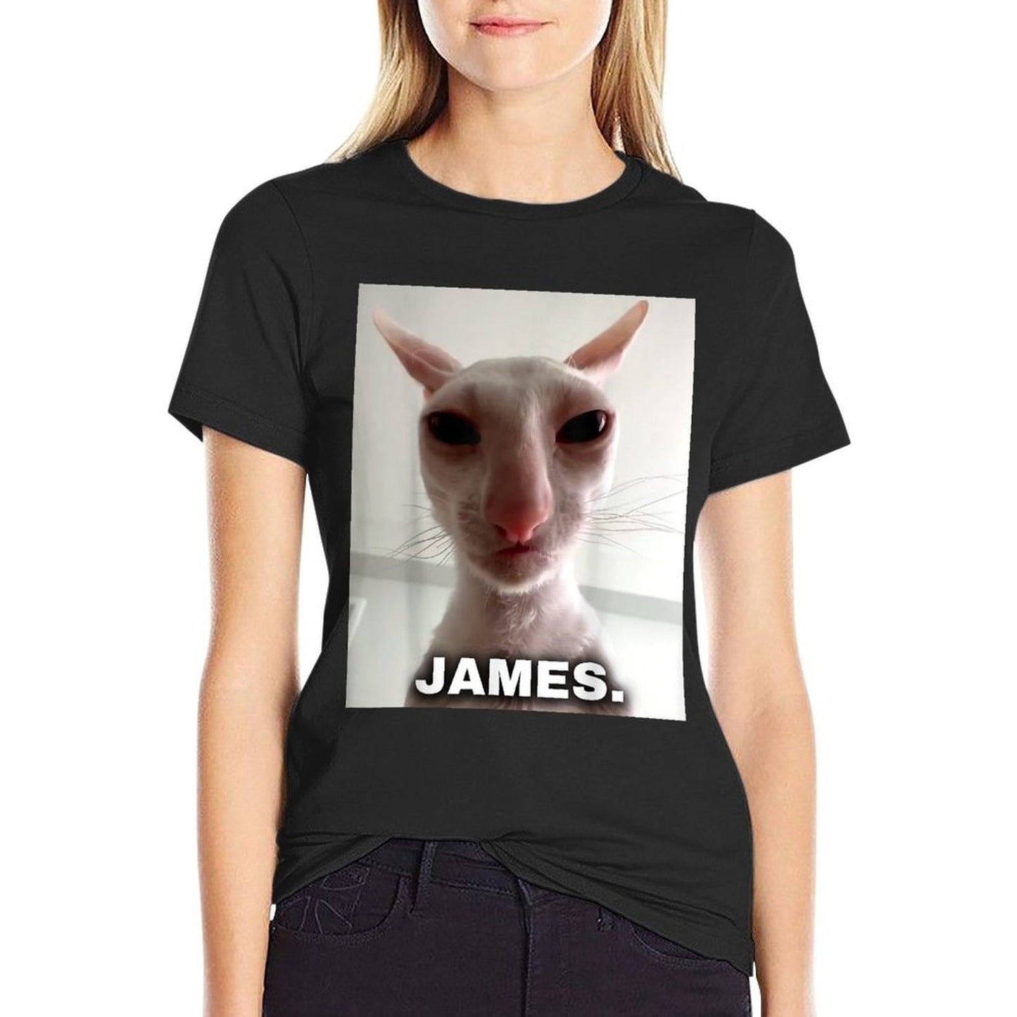 James Cat  High-quality Stitching T-Shirt