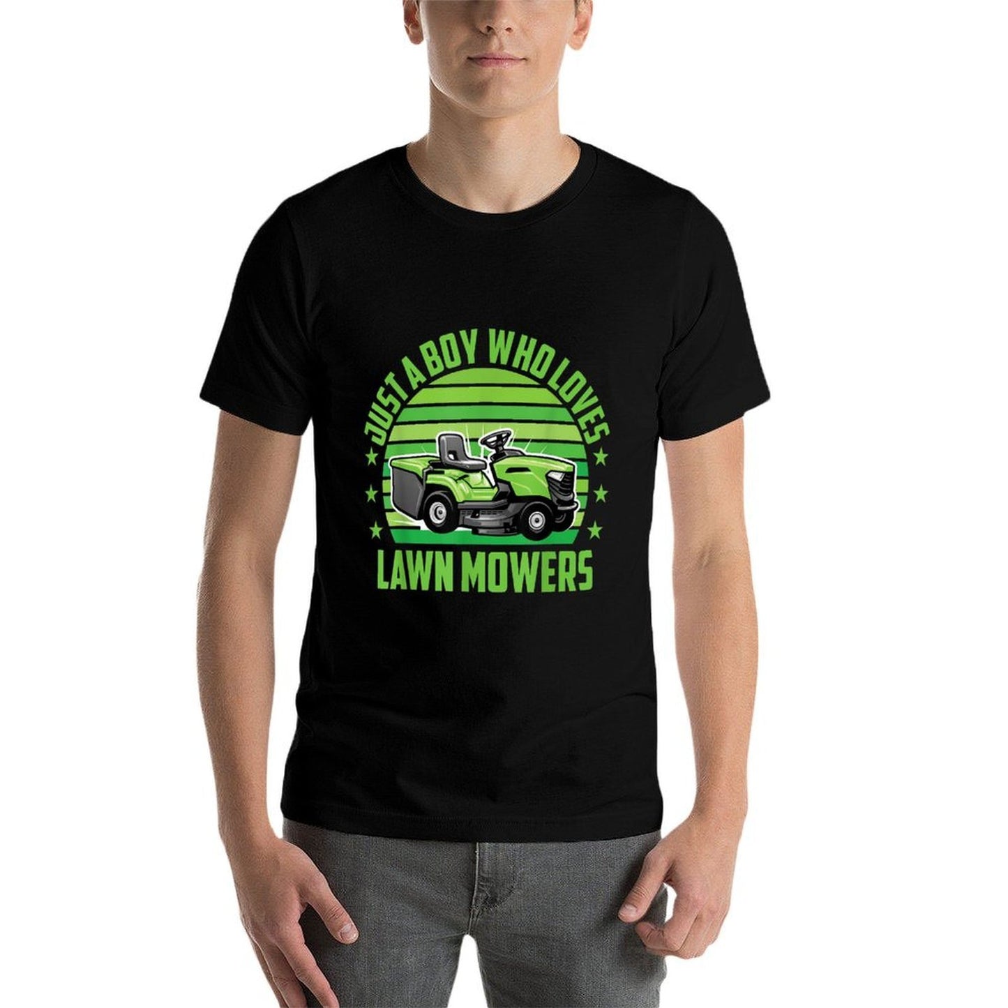 Lawn Mower Just A Boy Who Loves Lawn Mowers Toddler Boys  Durable T-Shirt