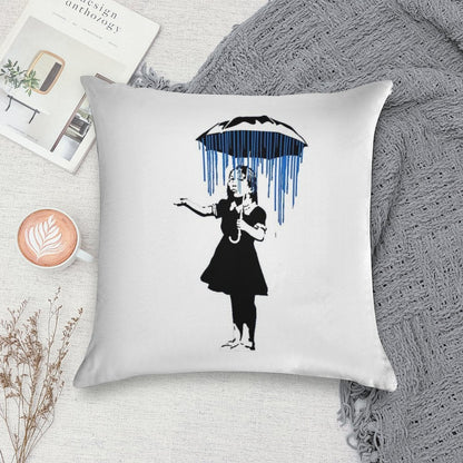 Banksy Raining on The Inside! Soft Home Decor Throw Pillow
