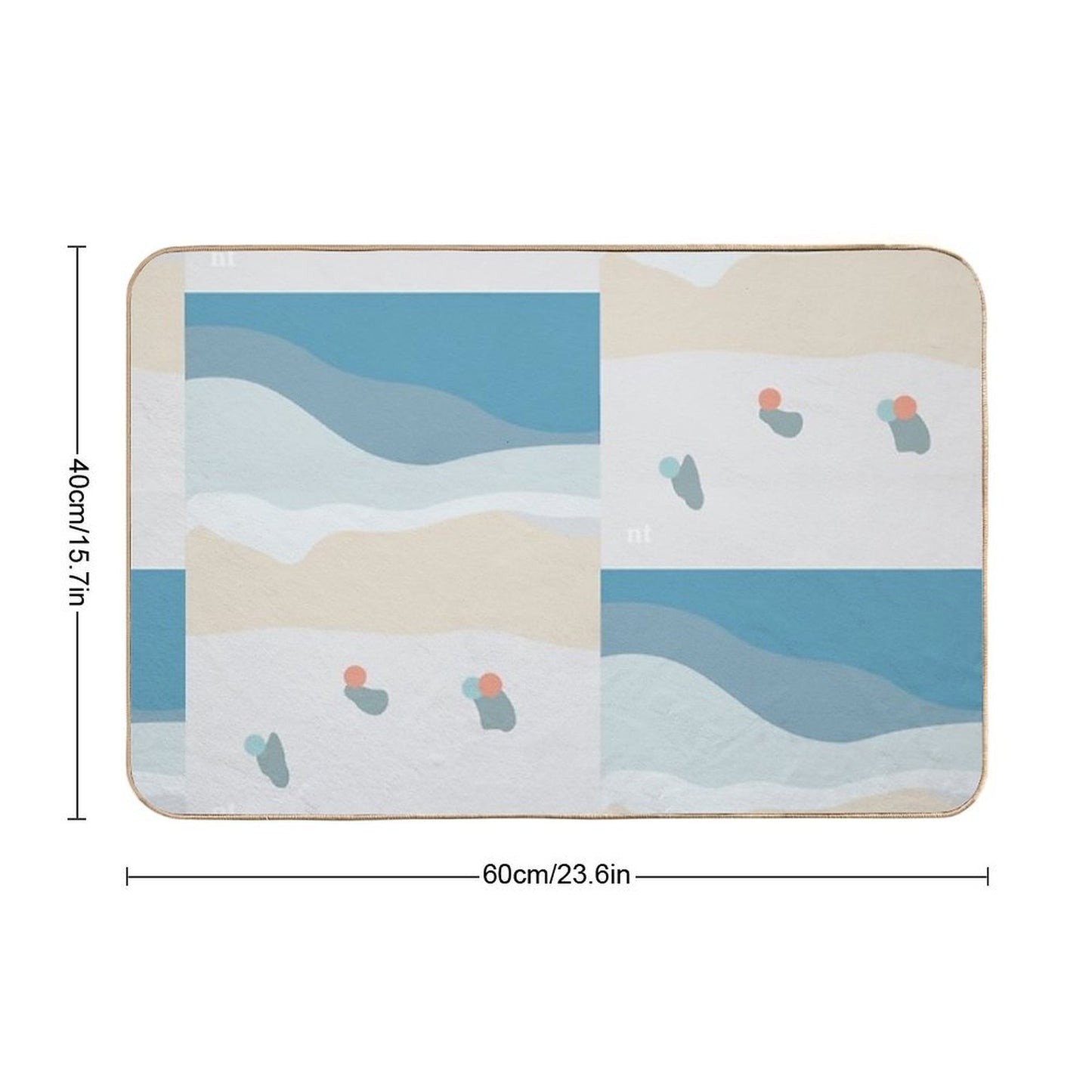 Beach Shore  Long-Lasting Bath Mat