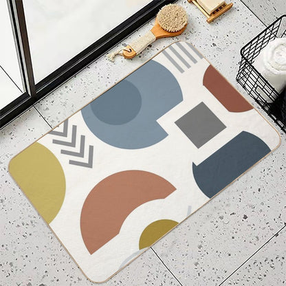 Mid Century Modern Geometric #redbubble #stickers #posters #artprint  Eco-Friendly Bath Mat