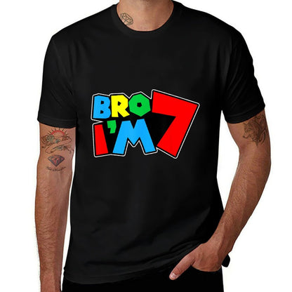 7th Birthday Boy Bro I’m 7 Year Old Video Gamer Seven Bday  Graphic-printed T-Shirt