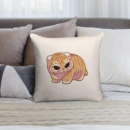 Chonky Tiger Soft Decorative Cover Throw Pillow