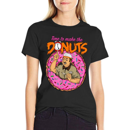 Time To Make The Donuts - Funny Vintage Retro 80's Humor Tee  Tagless Design T-Shirt