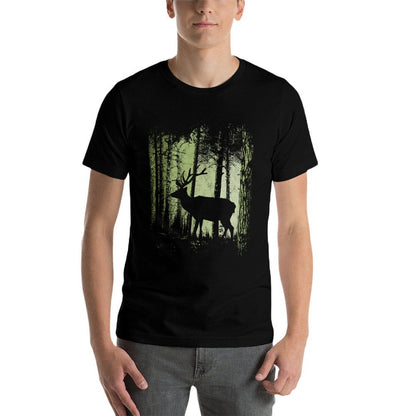Twilight Forest Wildlife Deer Stag Silhouette  Vintage-inspired T-Shirt