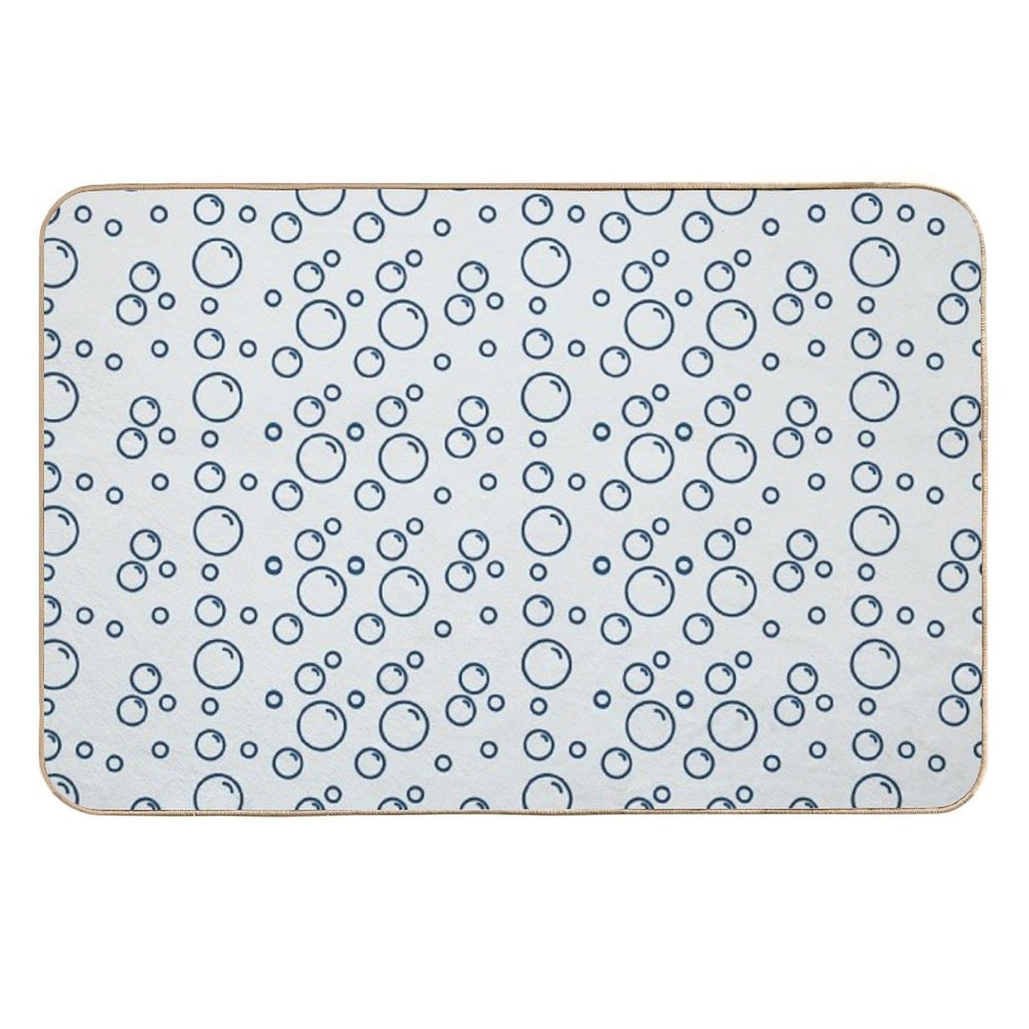 Blue Bubbles Pattern  Easy To Clean Bath Mat