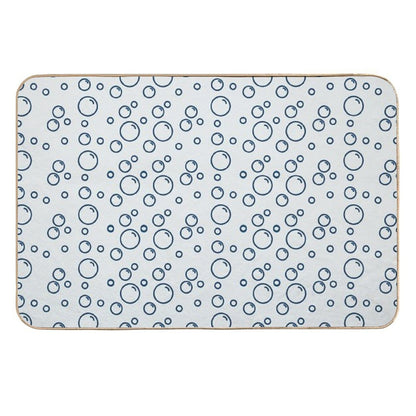 Blue Bubbles Pattern  Easy To Clean Bath Mat