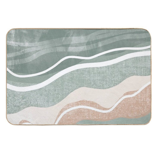Abstract Beach Art  Absorbent Bath Mat
